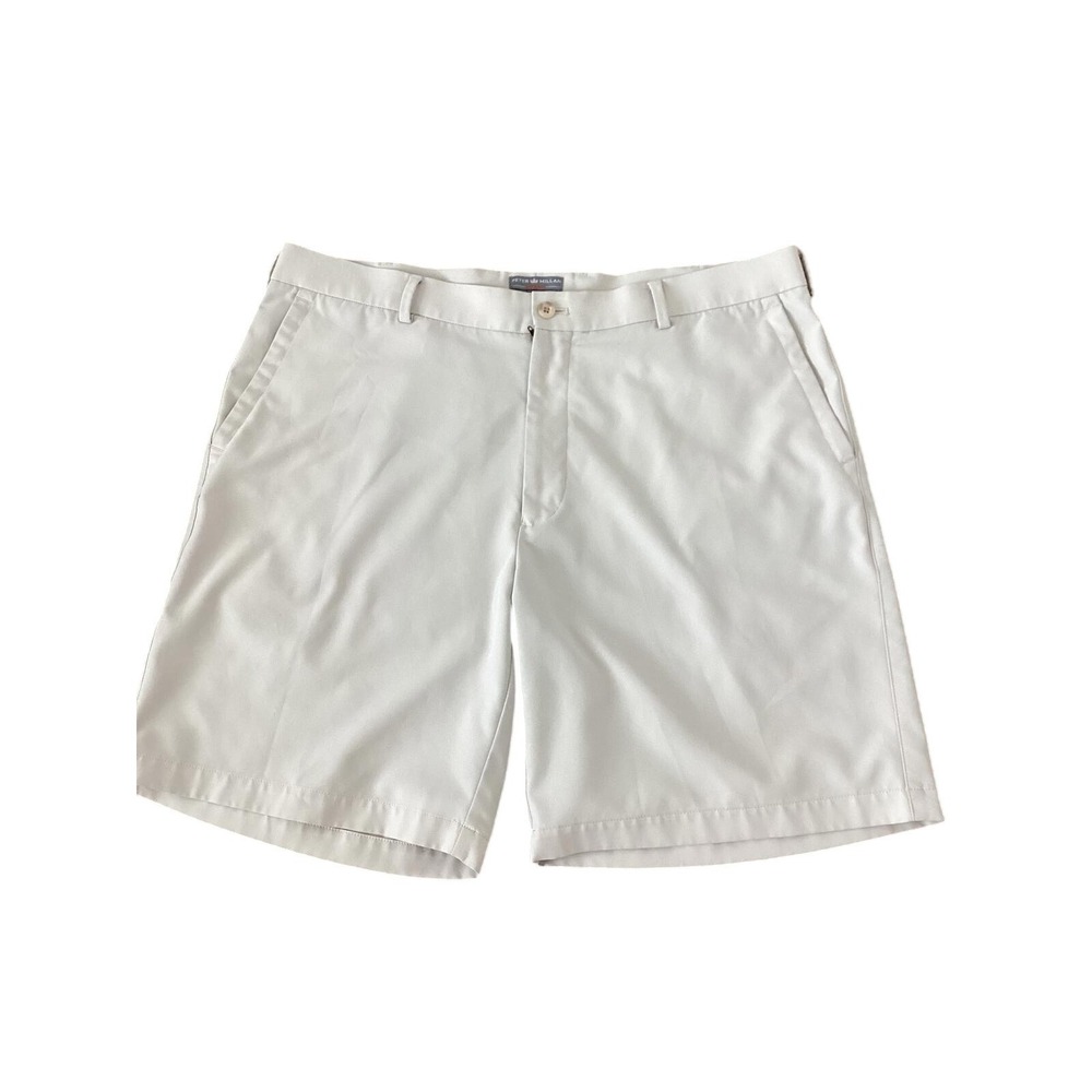 Peter Millar Beige Golf Shorts Men's 38W 9.5" Inseam Performance Casual Chino - Picture 7 of 9